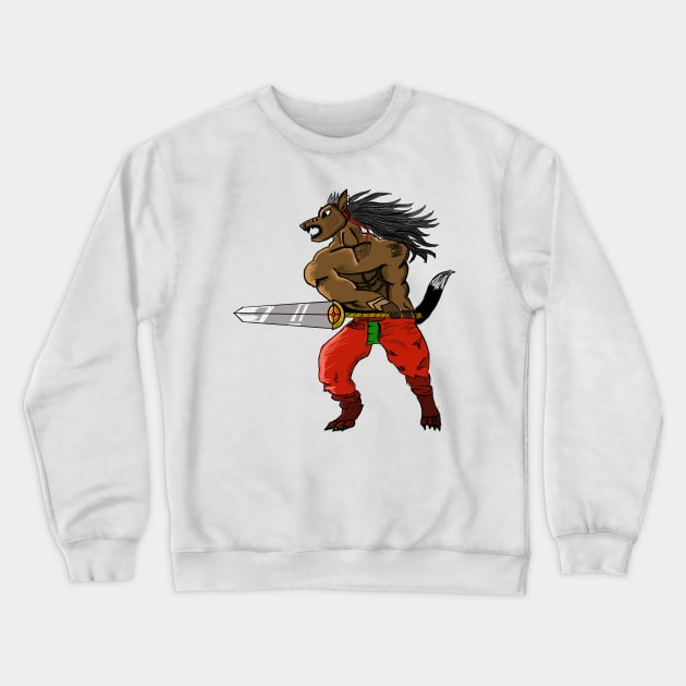 Wolf Warrior Crewneck Sweatshirt by Joker & Angel